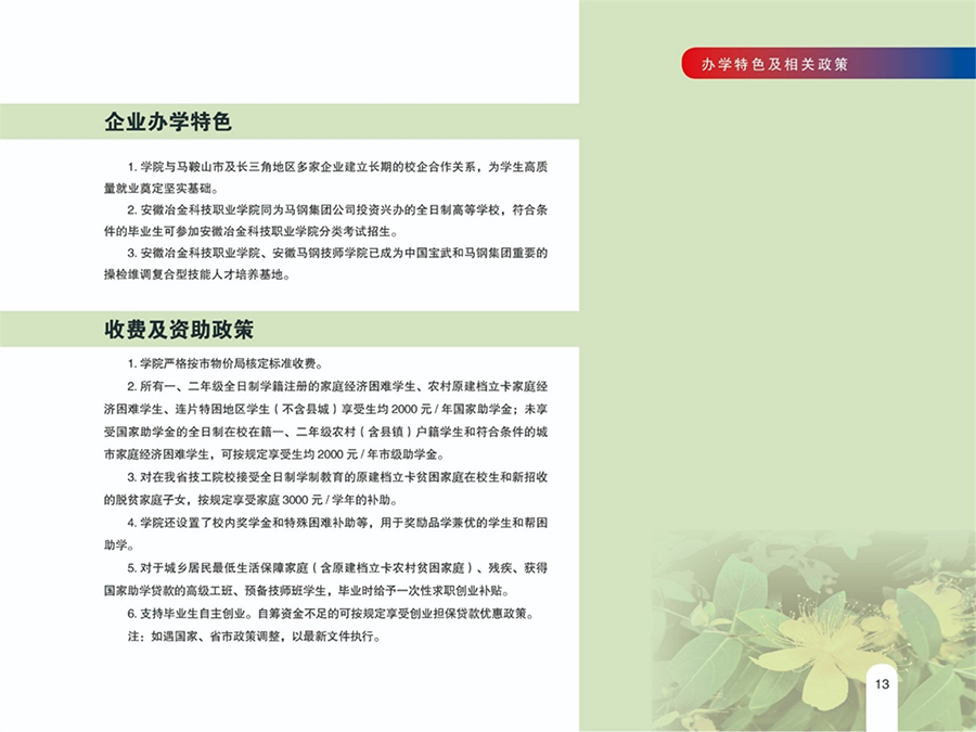 安徽馬鋼技師學院2024年秋季招生簡章
